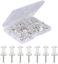100 Pcs Push Pins, Silver
