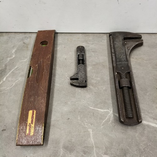 Vintage spirit level - vintage, brass