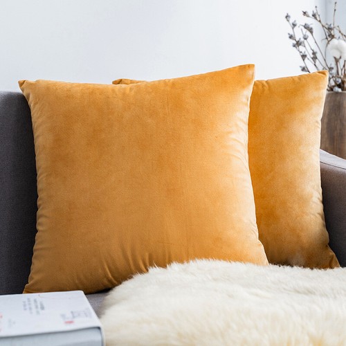 Plush velvet cushion cover - velvet,