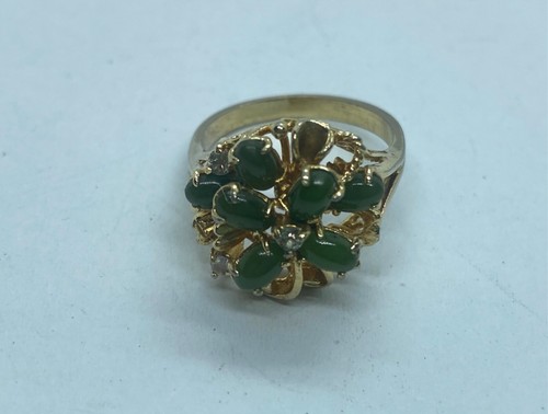 Vintage gold plated - plated, jade