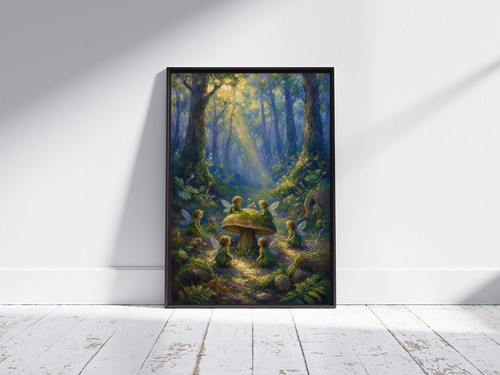 Fairy forest oil painting - fairy,