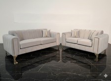 Storex plush fabric large sofa - fabric,