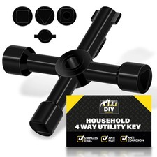 SOL 4 Way Utility Key Multi Purpose Tool For Radiator Gas Electric Meter Box