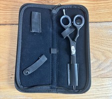 Professional Siebu Hairdressing Hair Cut Scissors Shears Black With Case Barber
