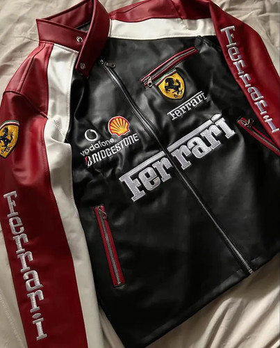 Ferrari red leather racing - leather,