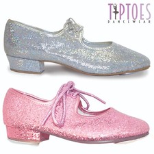 TIPTOES GIRLS LOW HEEL SILVER