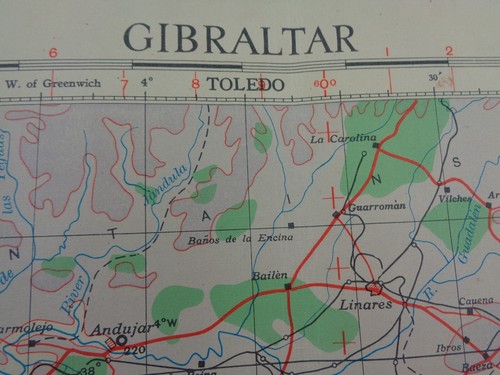 Ww2 raf map gibraltar - map, "gibraltar"