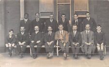 BRISTOL PHOTOGRAPHER - GROUP OF MEN & BOYS ~ AN OLD REAL PHOTO POSTCARD #221936