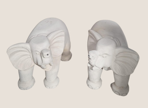 Elephants water fountain - elephants,