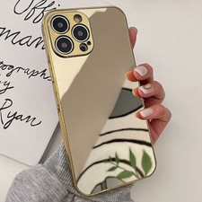 Mirror Case For iPhone 17 Pro Max/Air 16 15 14 13 12 11 Plating Bumper Cover