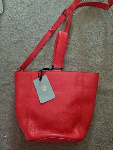 Modalu red pebbled leather - pebbled,
