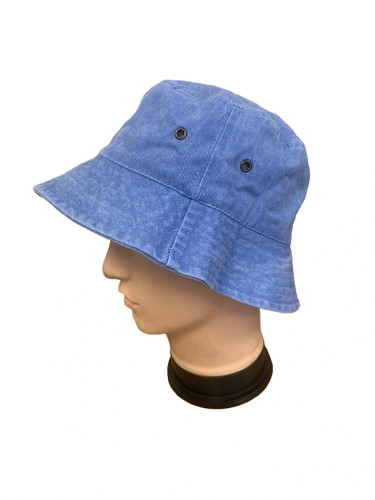 Washed denim bucket hat - denim,