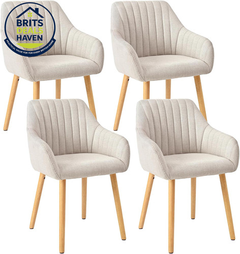 Dining chairs set beige - of,
