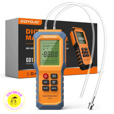 Digital manometer with - digital, backlit