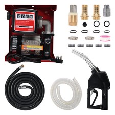 230V Wall Mounted Diesel Transfer Fuel Pump Kit - With Automatic Nozzle