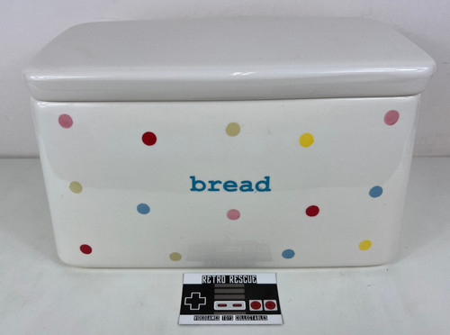 Bread bin polka dot white - bread,
