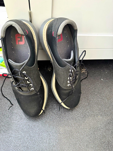 Footjoy men black - black, leather