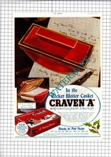 Craven A Cigarettes Rocker Blotter  ADVERT  - 1936 Clipping