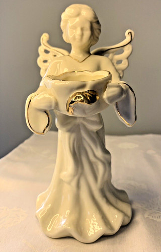 Ceramic angel figurine votive - angel,
