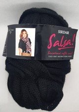 150g SIRDAR Black Salsa Yarn With Easy Knit Ruffle Scarf Free Pattern Split