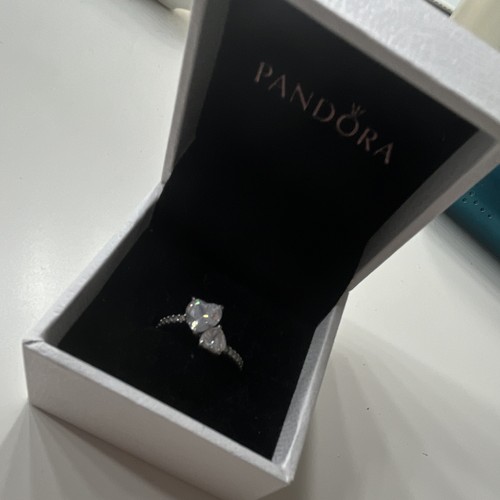 Pandora silver heart clear - pandora,