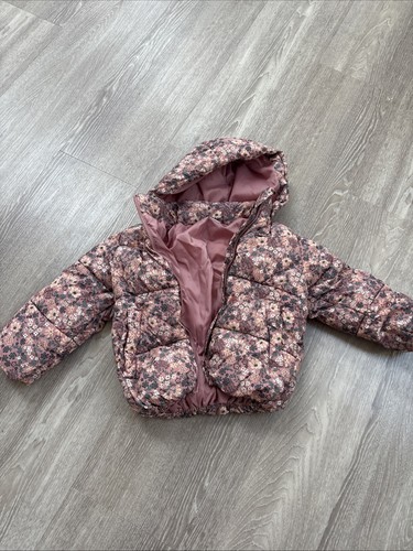 Puffer coat girls flowery - puffer,