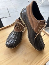 Tommy Hifiger Ladies Duck Boots Size 6 Brown Waterproof Excellent Condition