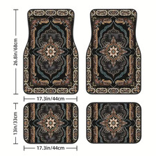4 Pcs Car Floor Mats Bohemian