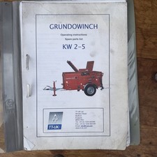 Grundowinch Cable Pulling Winch Underground Systems KW3000 Op & Parts Manual