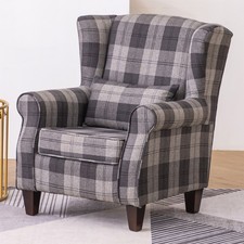 Retro Tartan Accent Chair