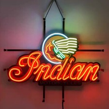 Indian Motor Neon Sign 24"x20"