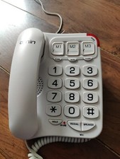 Big Button land line corded phone with speaker hearing aid compatible Ornin S016