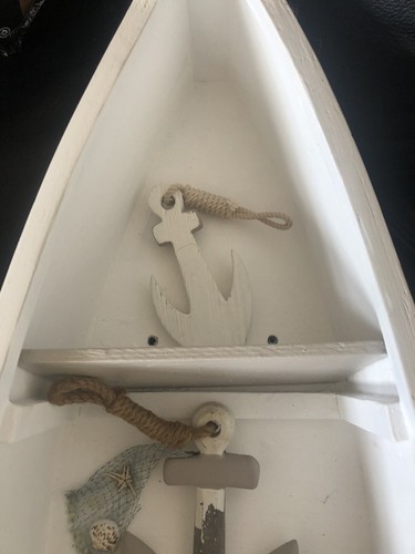 Shelf painted boat design - painted,