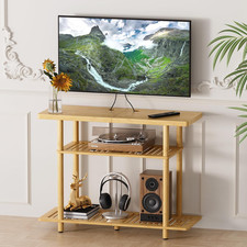 Compact Bamboo TV Stand for