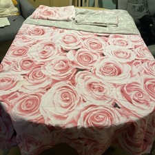 GAVENO CAVAILIA pink rose patterned double duvet set Inc 2 pillow cases 