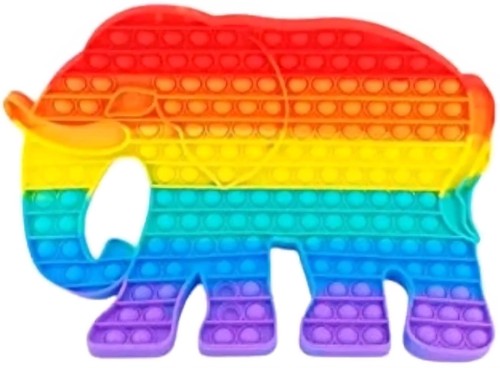 Jumbo 40cm elephant push pop - elephant,