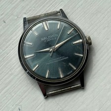 Vintage Mens Halcyon Watch EB 8800 Unbreakable Mainspring Parts Or Repair 33mm