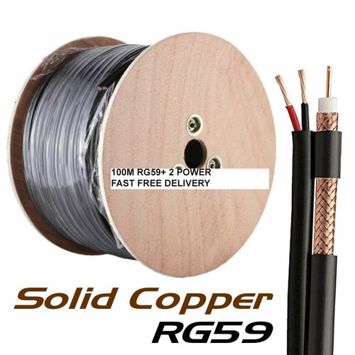 Black 100m rg59 power - black,