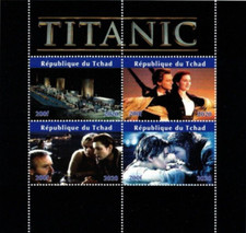 Titanic Leonardo Dicaprio Kate Winslet MNH stamp sheetlet (NL128)