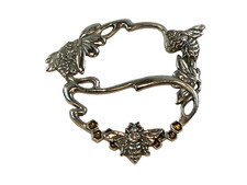 Bees Beehive Pewter Scarf Ring