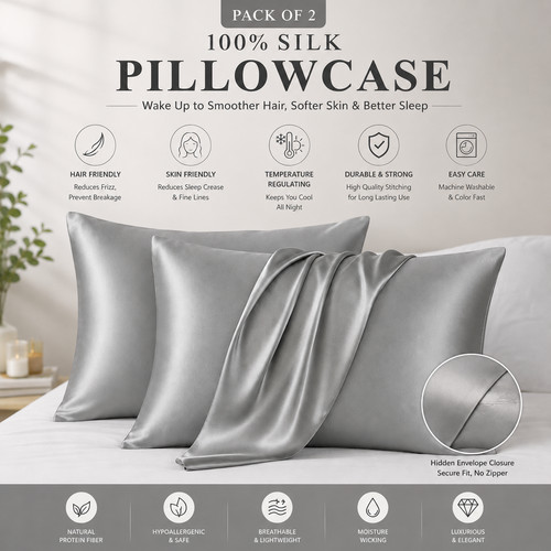Pack smooth silk - silk, pillow