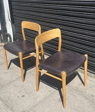 Pair vintage danish oak - pair,