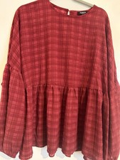 Simply Be. Floaty Red Top with Pelmet Size 22 never Worn