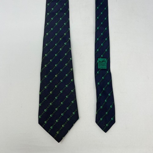 Hermes tie blue patterned - tie, silk
