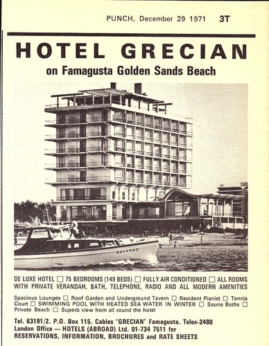 1971 advert hotel - hotel, grecian