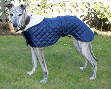 FACTORY SECOND - GREYHOUND / WHIPPET QUILTED ANORAK DOG COAT. MADE IN THE UK