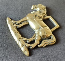 ANTIQUE CAST HORSE BRASS - A