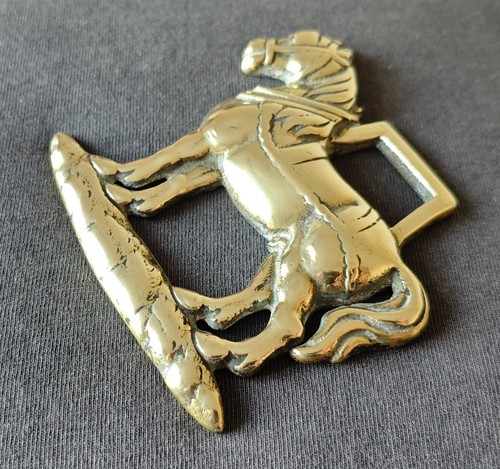 Antique cast horse brass - cast,