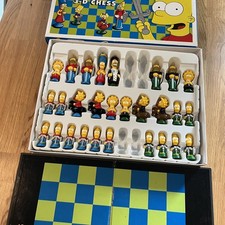 Vintage 1991 The Simpsons 3D Chess Set Not Complete Board Game spare parts only 