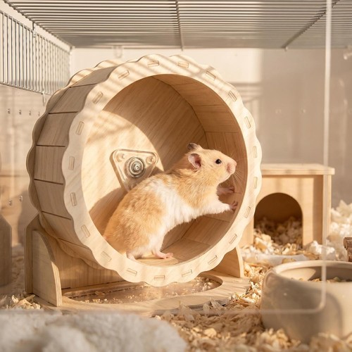 15cm wooden hamster wheel - wooden,